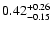 $0.42_{\rm -0.15}^{+0.26}$