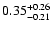 $0.35_{\rm -0.21}^{+0.26}$