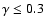 $\gamma \leq 0.3$