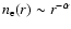 $n_{\rm e}(r)
\sim r^{- \alpha}$