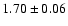 $1.70\pm0.06$