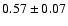 $0.57\pm0.07$