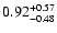 $\rm0.92_{-0.48}^{+0.57}$