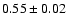 $0.55\pm0.02$