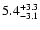 $\rm 5.4_{-3.1}^{+3.3}$