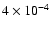 $4\times 10^{-4}$