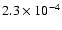 $2.3\times 10^{-4}$