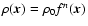 $\rho(\vec{x})=\rho_0 f^n(\vec{x})$