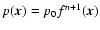 $p(\vec{x})=p_0 f^{n+1}(\vec{x})$