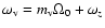 $\omega_{\rm v}=m_{\rm v}\Omega_0+\omega_z$