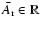 $\bar{A}_{\rm r}\in\mathbb{R}$