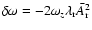 $\delta\omega=-2\omega_z\lambda_{\rm r}\bar{A}_{\rm r}^2$