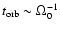 $t_{\rm orb}\sim\Omega_0^{-1}$