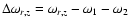 $\Delta\omega_{r,z} = \omega_{r,z} - \omega_1 - \omega_2$
