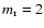 $m_{\rm r}= 2$