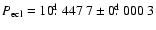 $P_{\rm ecl} = 10\hbox{$.\!\!^{\rm d}$ }447~7\pm
0\hbox{$.\!\!^{\rm d}$ }000~3$