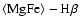 $\langle{\rm MgFe}\rangle- {\rm H}\beta$