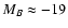 $M_B\approx-19$
