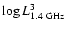 $\log L_{1.4~{\rm GHz}}^{3}$