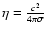 $\eta=\frac{c^2}{4 \pi \sigma}$