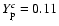 $Y_{\rm p}^c=0.11$