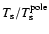 $T_{\rm s}/T_{\rm s}^{\rm pole}$