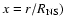 $x=r/R_{\rm NS})$