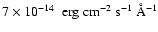 $7\times
10^{-14}~\rm\ erg~cm^{-2}~s^{-1}~\AA^{-1}$