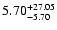 $\rm 5.70^{+27.05}_{-5.70}$