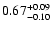 $\rm0.67^{+0.09}_{-0.10}$