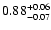 $\rm0.88^{+0.06}_{-0.07}$