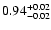 $\rm0.94^{+0.02}_{-0.02}$