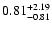 $\rm0.81^{+2.19}_{-0.81}$
