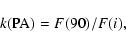 \begin{displaymath}k({\rm PA})=F(90)/F(i),\end{displaymath}