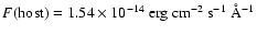 $F{\rm (host)}
=\rm 1.54\times 10^{-14}~erg~cm^{-2}~s^{-1}~\AA^{-1}$