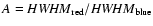 $A={{\it HWHM}_{\rm red}/{\it HWHM}_{\rm blue}}$