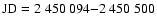 $\rm JD=2~450~094{-}2~450~500$