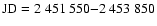 $\rm JD=2~451~550{-}2~453~850$