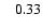 $\;\;\; 0.33$