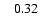 $\;\;\; 0.32$