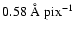 $0.58 \;{\rm {\AA} \; pix^{-1}}$