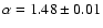 $\alpha=1.48 \pm 0.01$