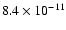 $ 8.4\times10^{-11}$