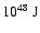 $10^{48}~{\rm J}$