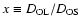 $x\equiv D_{\rm OL}/D_{\rm OS}$