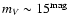 $m_V\sim 15^{\rm mag}$