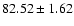 $82.52 \pm 1.62$