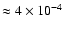 $\approx 4\times10^{-4}$