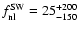 $f_{\rm nl}^{\rm SW}=
25_{-150}^{+200}$