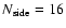 $N_{\rm side}=16$